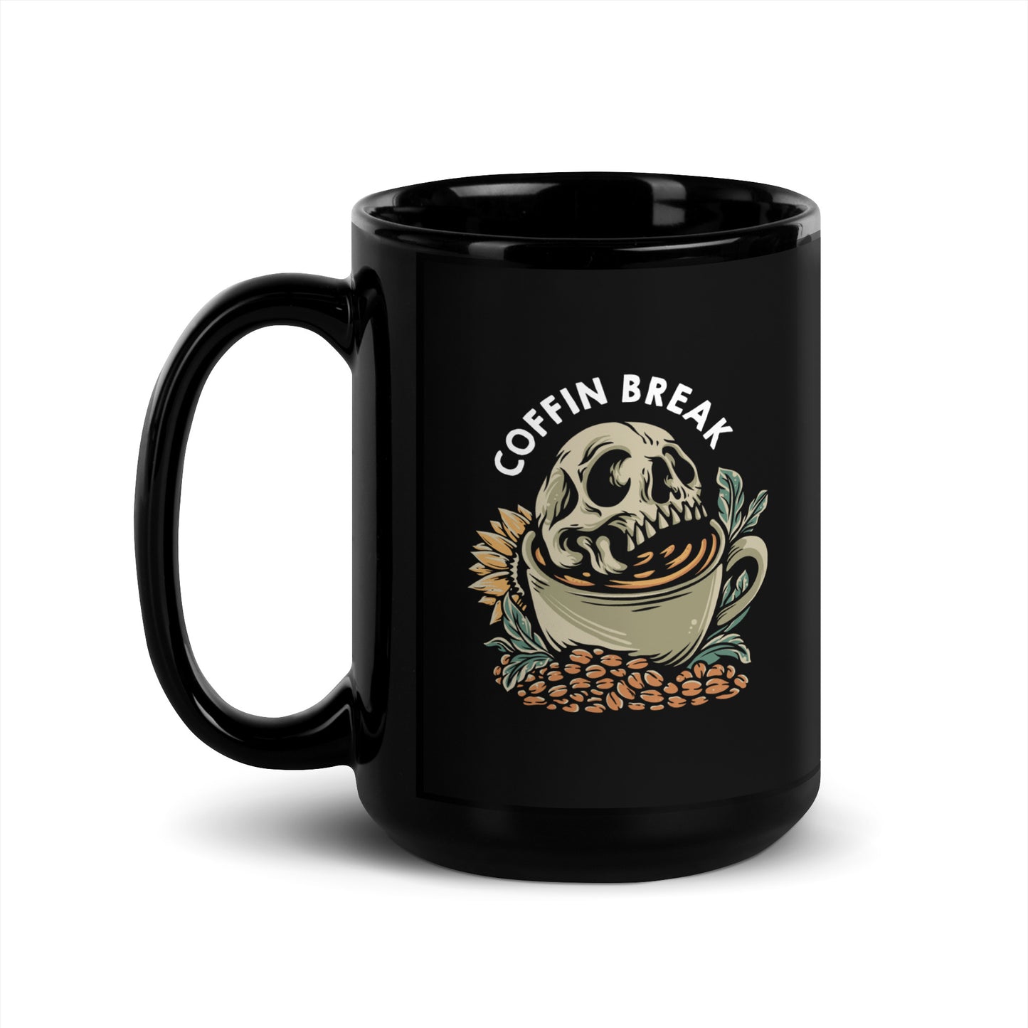 Coffin Break - Black Glossy Mug
