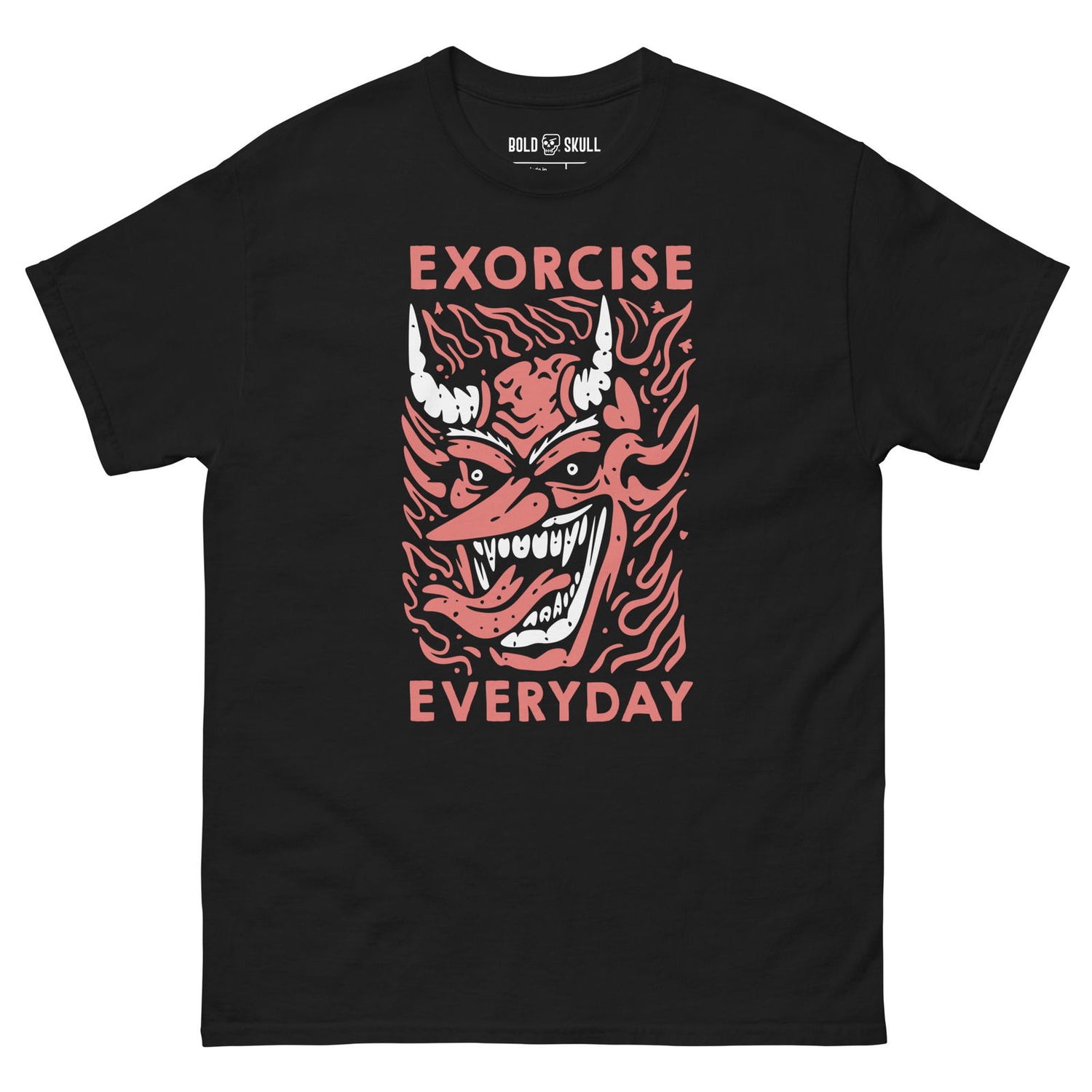 Exorcise Everyday T-shirt - Bold Skull - 