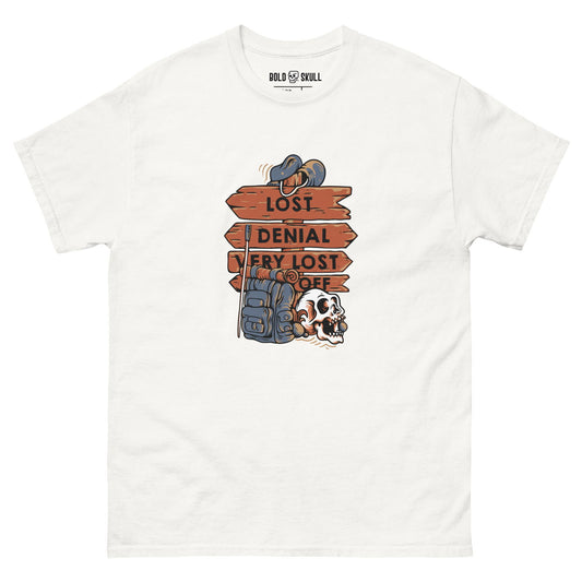 Lost, Denial, Very Lost T-shirt - Bold Skull - 